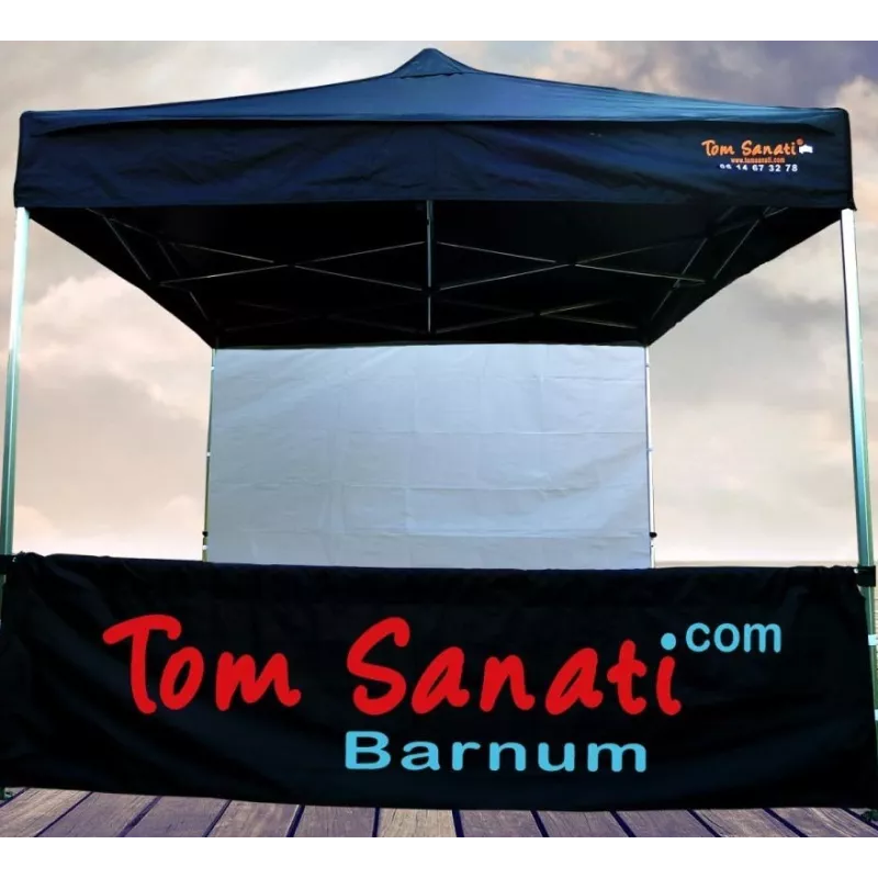 Demi bâche horizontale Demi coté paroi latérale pleine 100% étanche