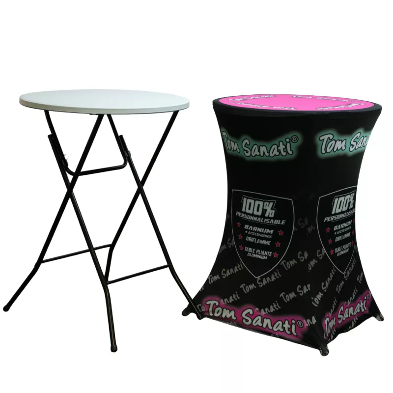 Table Mange-Debout Personnalisée – Toile seule ou pack complet | Tom Sanati