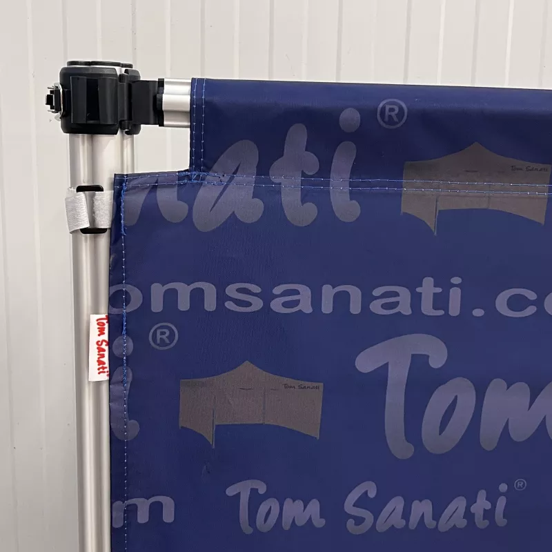 Barrière publicitaire amovible 380 g/m² personnalisable – Tom Sanati
