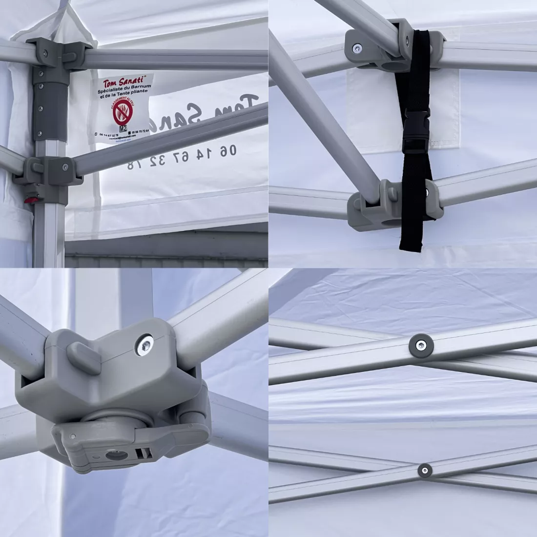 Barnum Pliant Professionnel Aluminium Tom Sanati 3m par 3m