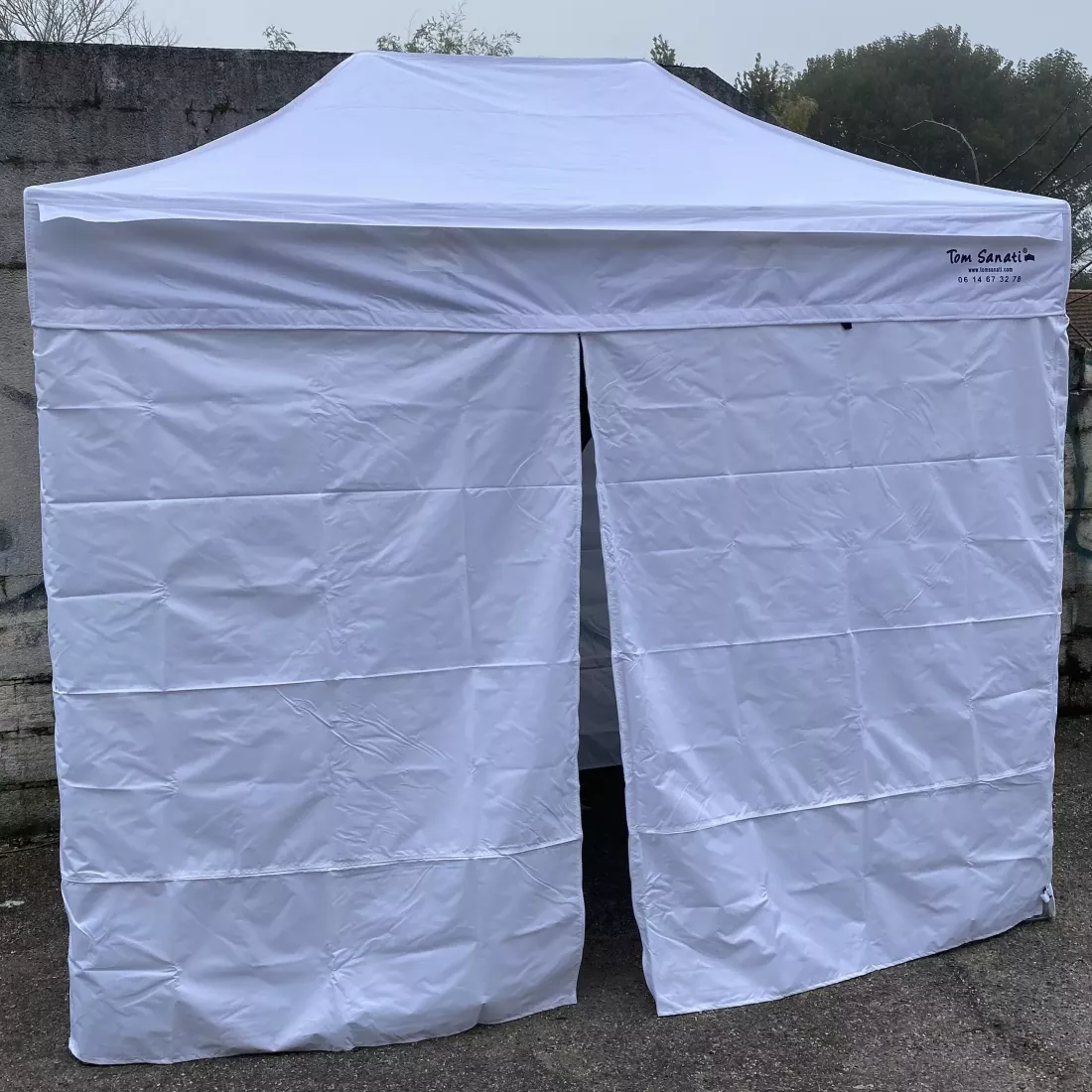 Bâche latérale fenêtre 100% étanche M2 pour barnum pliant