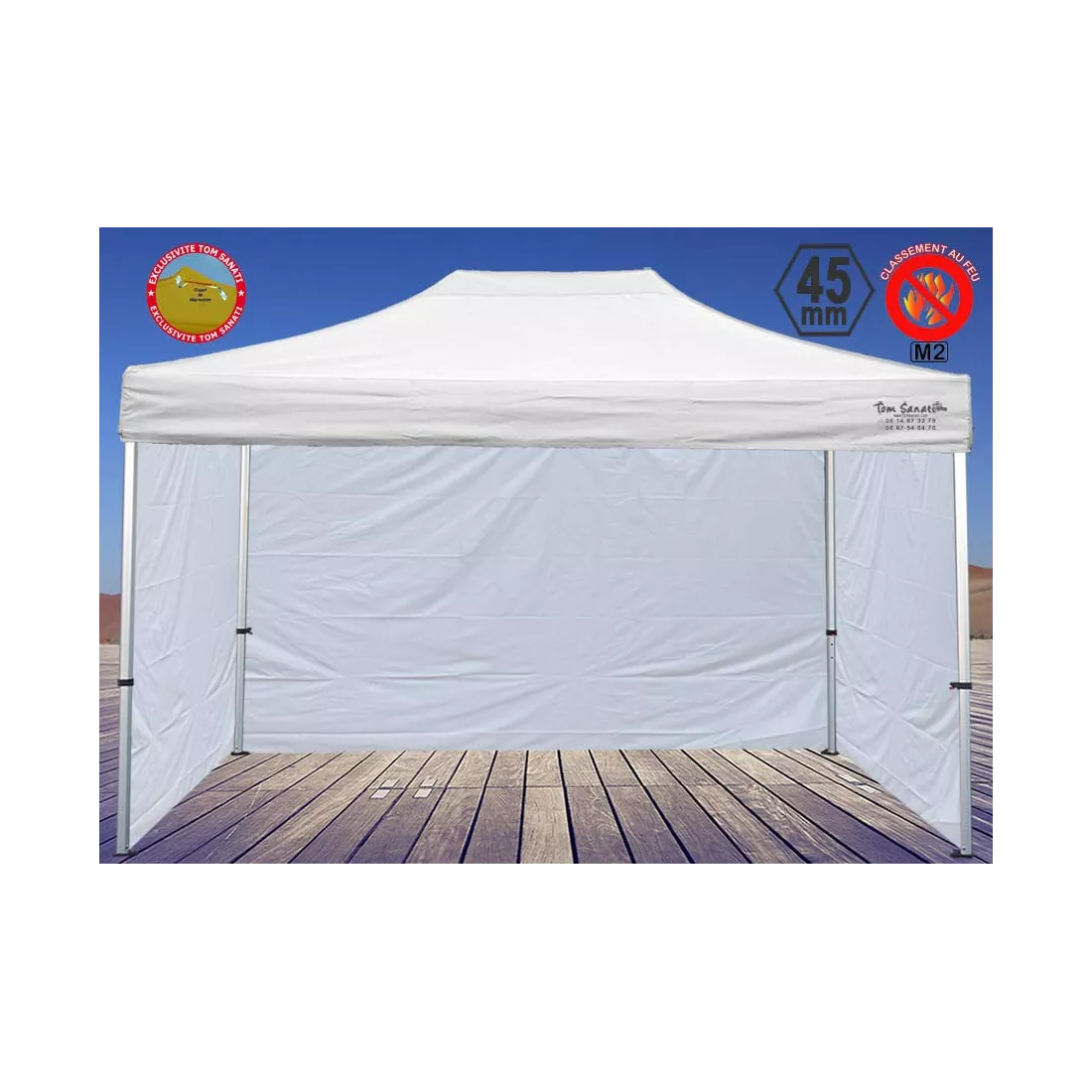 TENTE BARNUM Pliant 4.5m x 3m ALUMINIUM