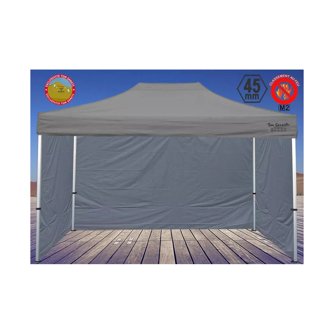 TENTE BARNUM Pliant 4.5m x 3m ALUMINIUM
