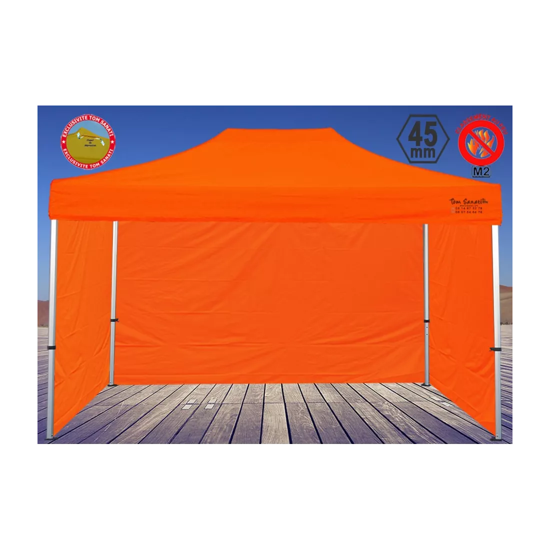 TENTE BARNUM Pliant 4.5m x 3m ALUMINIUM