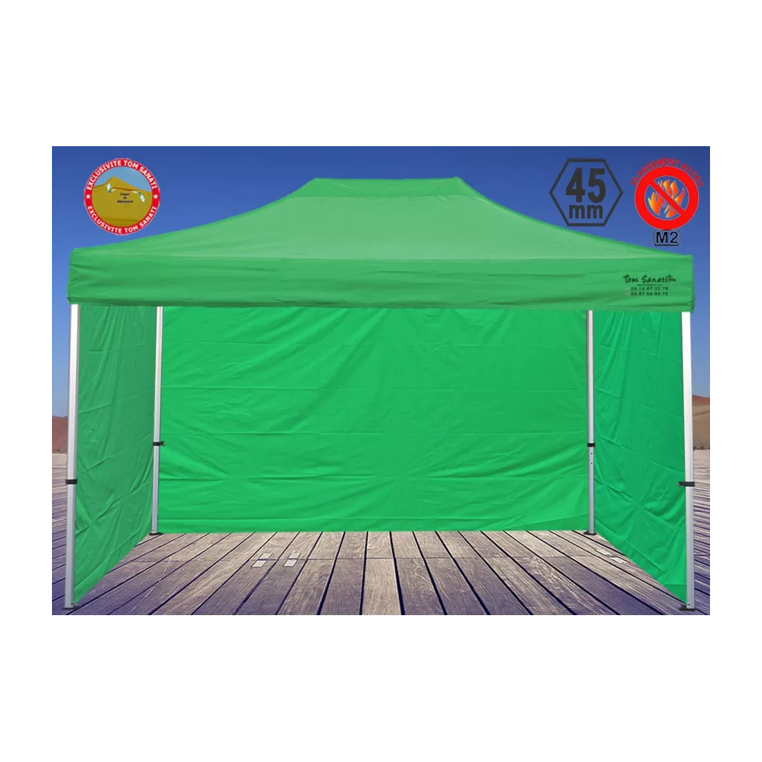 TENTE BARNUM Pliant 4.5m x 3m ALUMINIUM