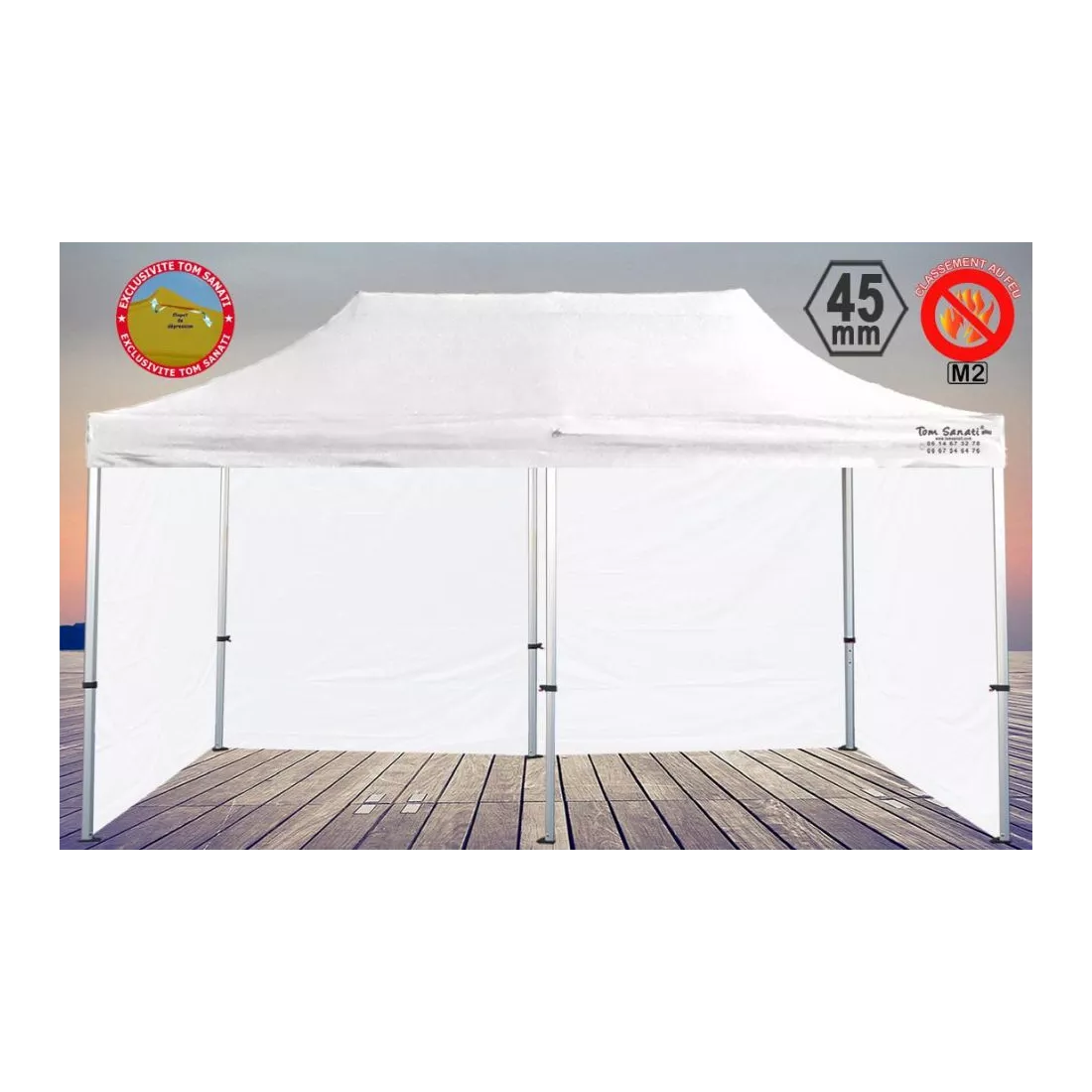 TENTE BARNUM Pliant 6m x 3m ALUMINIUM