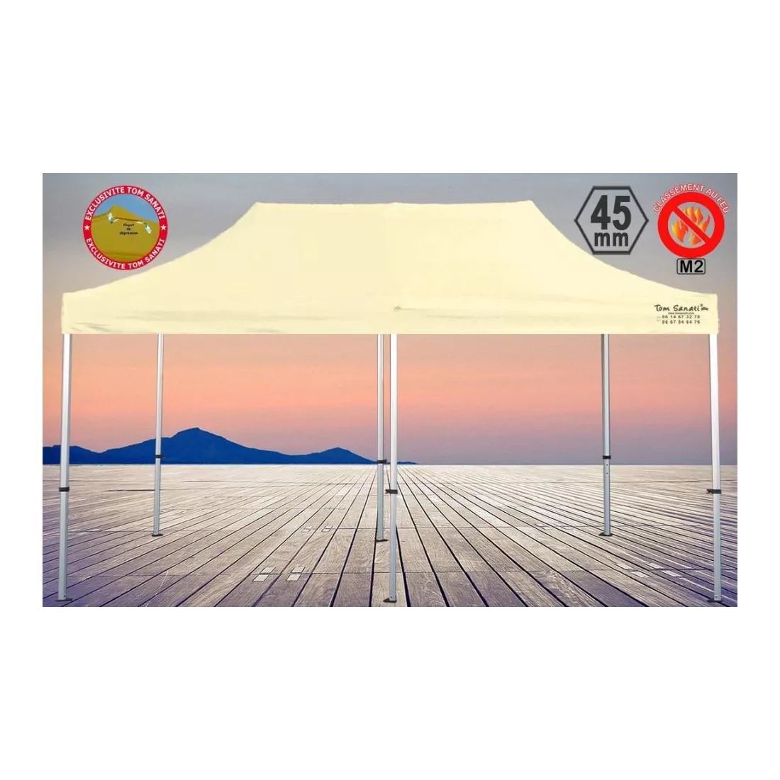 TENTE BARNUM Pliant 6m x 3m ALUMINIUM