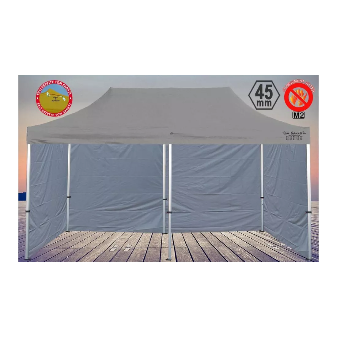 TENTE BARNUM Pliant 6m x 3m ALUMINIUM
