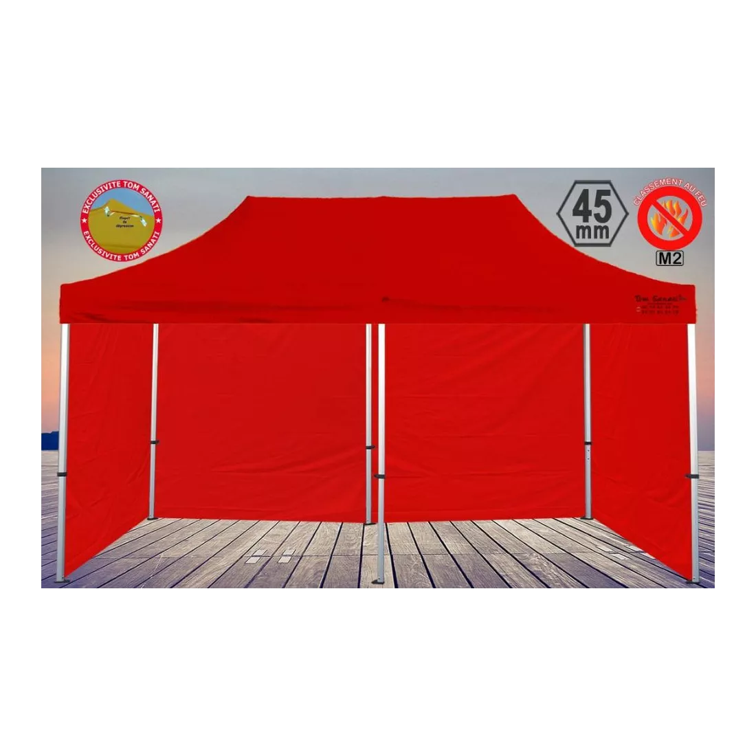 TENTE BARNUM Pliant 6m x 3m ALUMINIUM