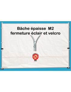 BACHE EPAISSE FERMETURE ECLAIR 3m 2