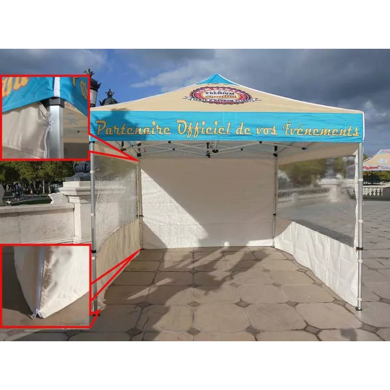 BACHE EPAISSE FERMETURE ECLAIR 3m