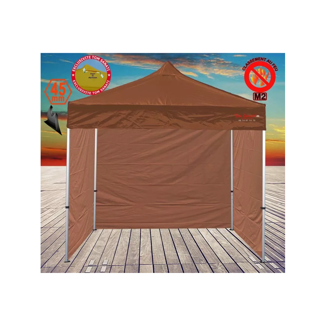 Tente Pliante 2m x 2m Aluminium