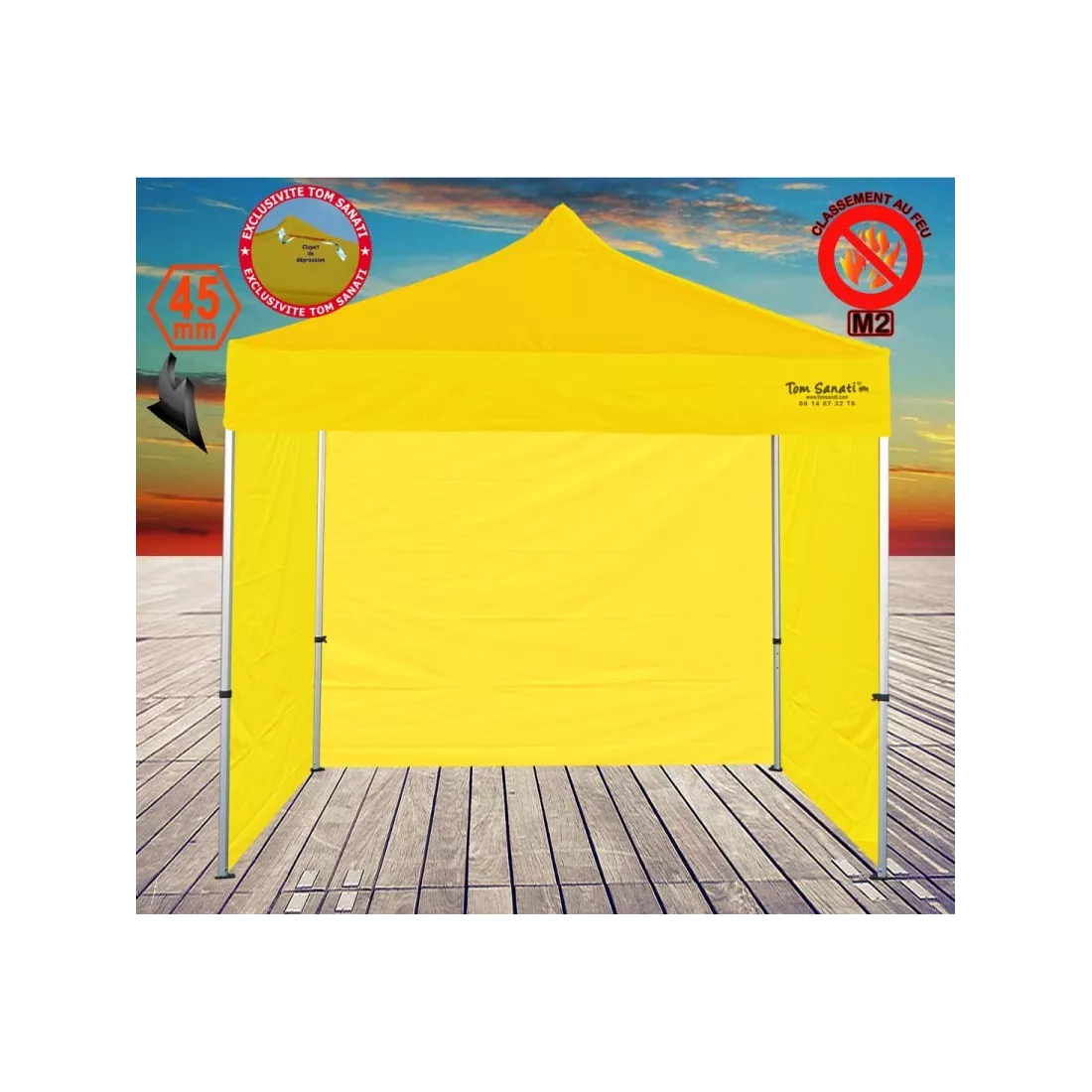 Tente Pliante 2m x 2m Aluminium