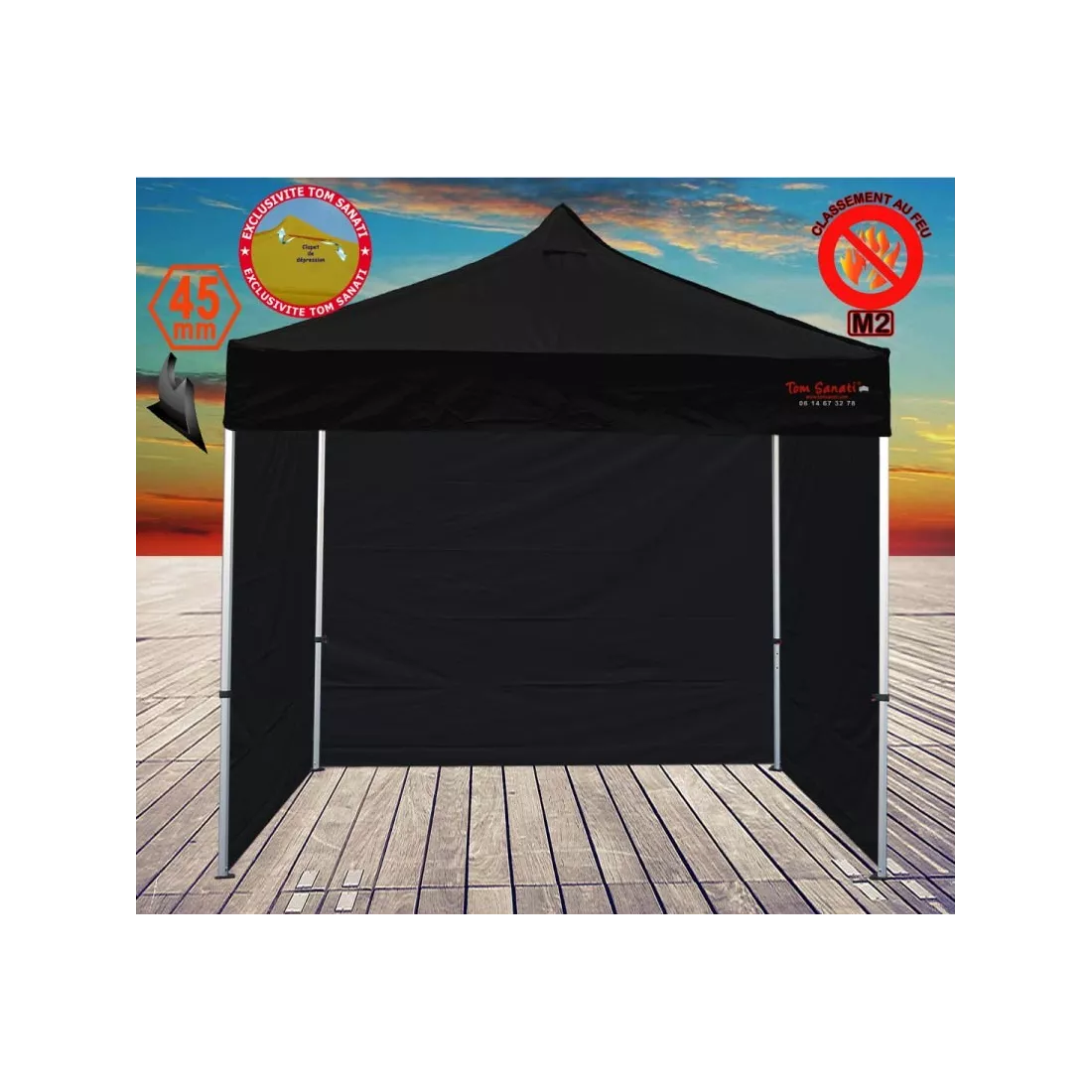 Tente Pliante 2m x 2m Aluminium