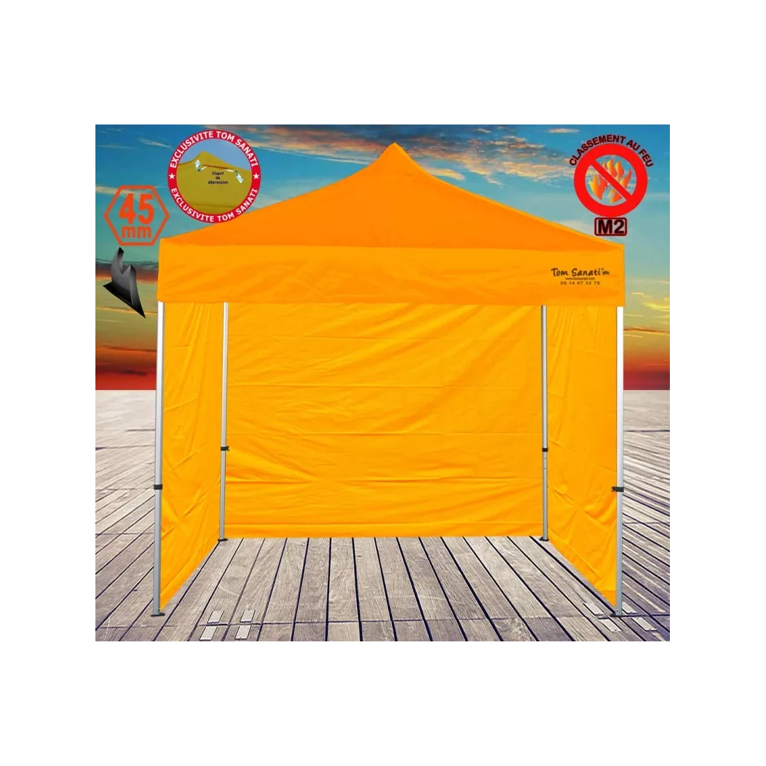 Tente Pliante 2m x 2m Aluminium