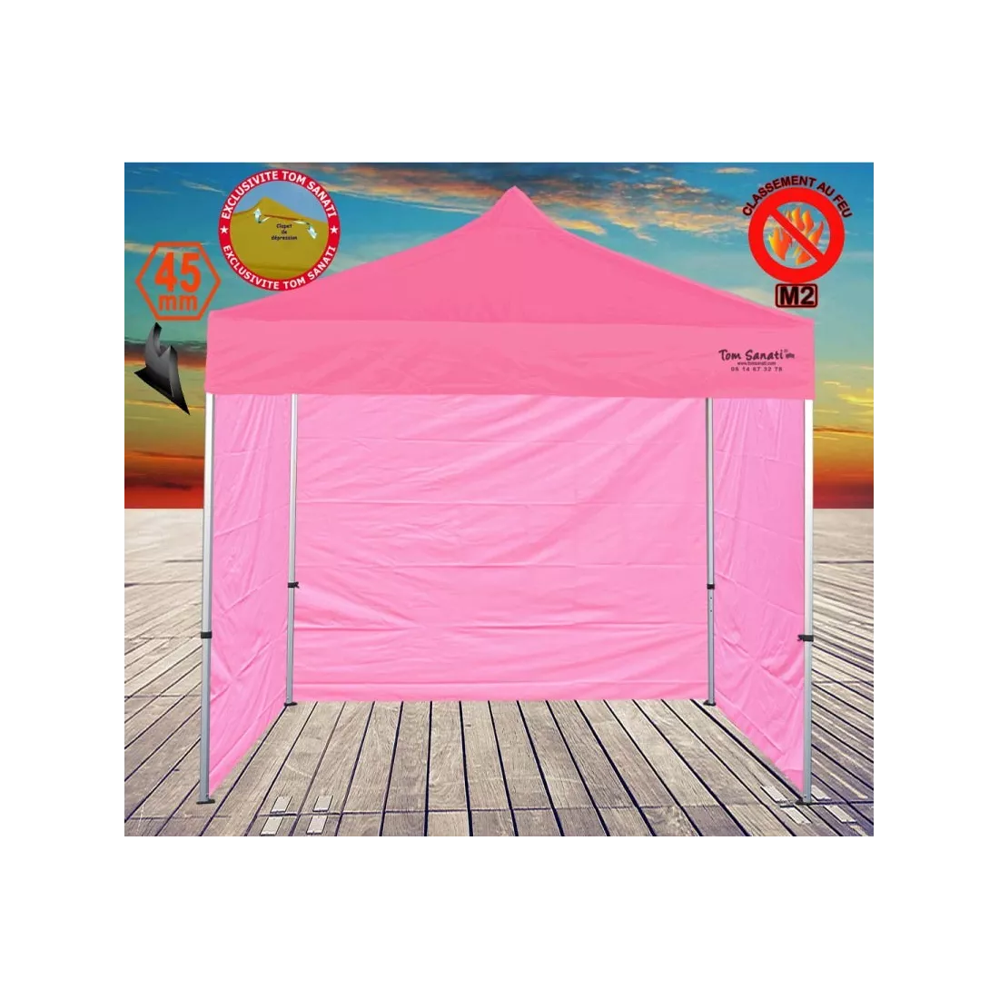 Tente Pliante 2m x 2m Aluminium