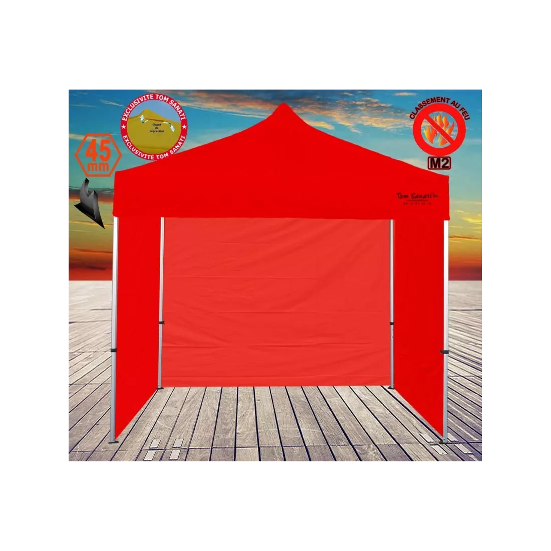 Tente Pliante 2m x 2m Aluminium