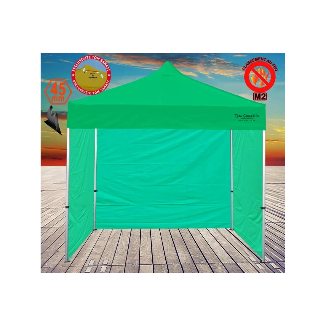 Tente Pliante 2m x 2m Aluminium