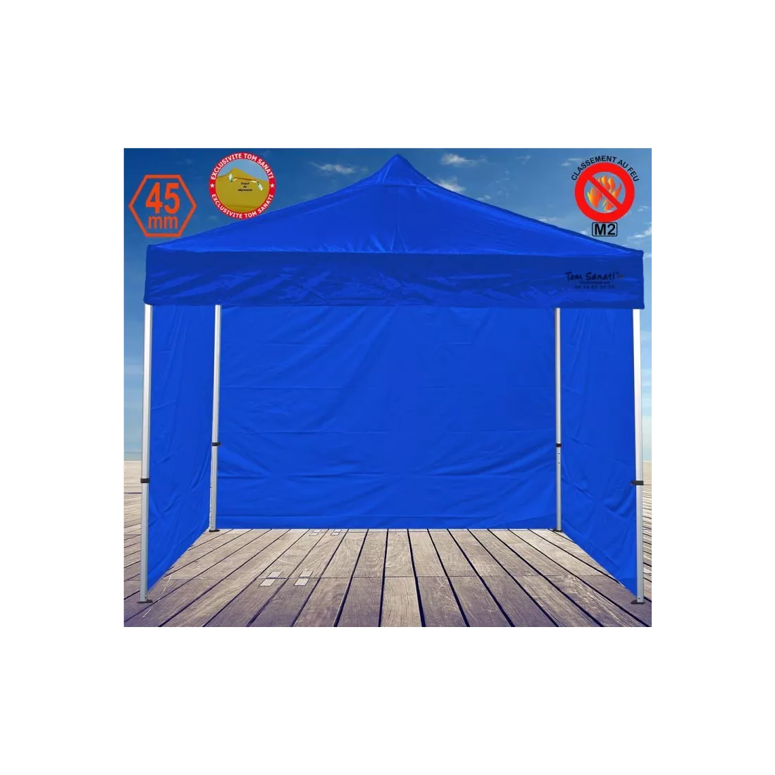 Barnum pliant 2,5x2,5m aluminium – Chapiteau professionnel compact et robuste pour marché & foire