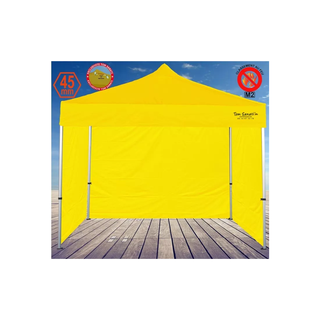 Barnum pliant 2,5x2,5m aluminium – Chapiteau professionnel compact et robuste pour marché & foire