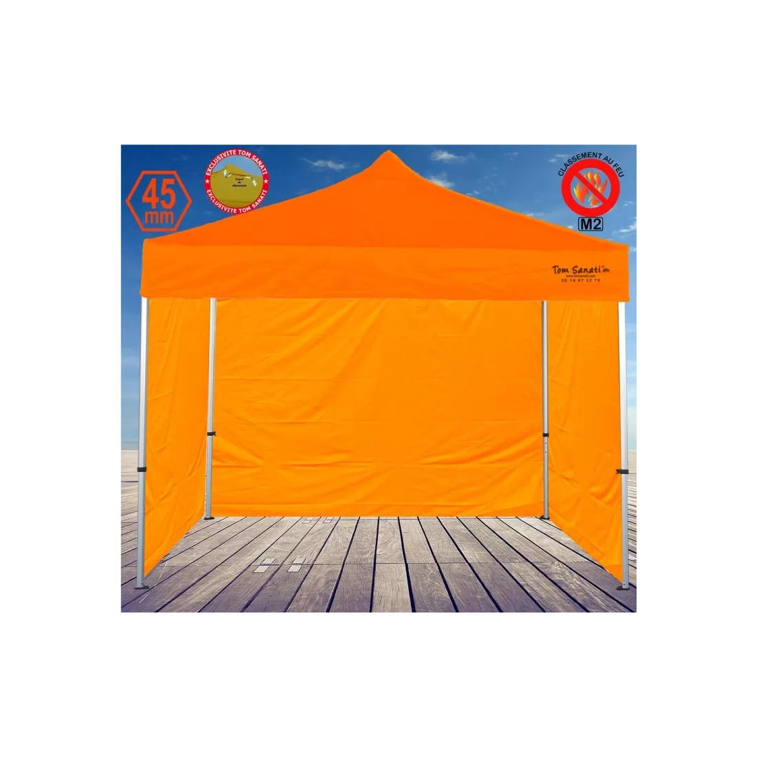Barnum pliant 2,5x2,5m aluminium – Chapiteau professionnel compact et robuste pour marché & foire