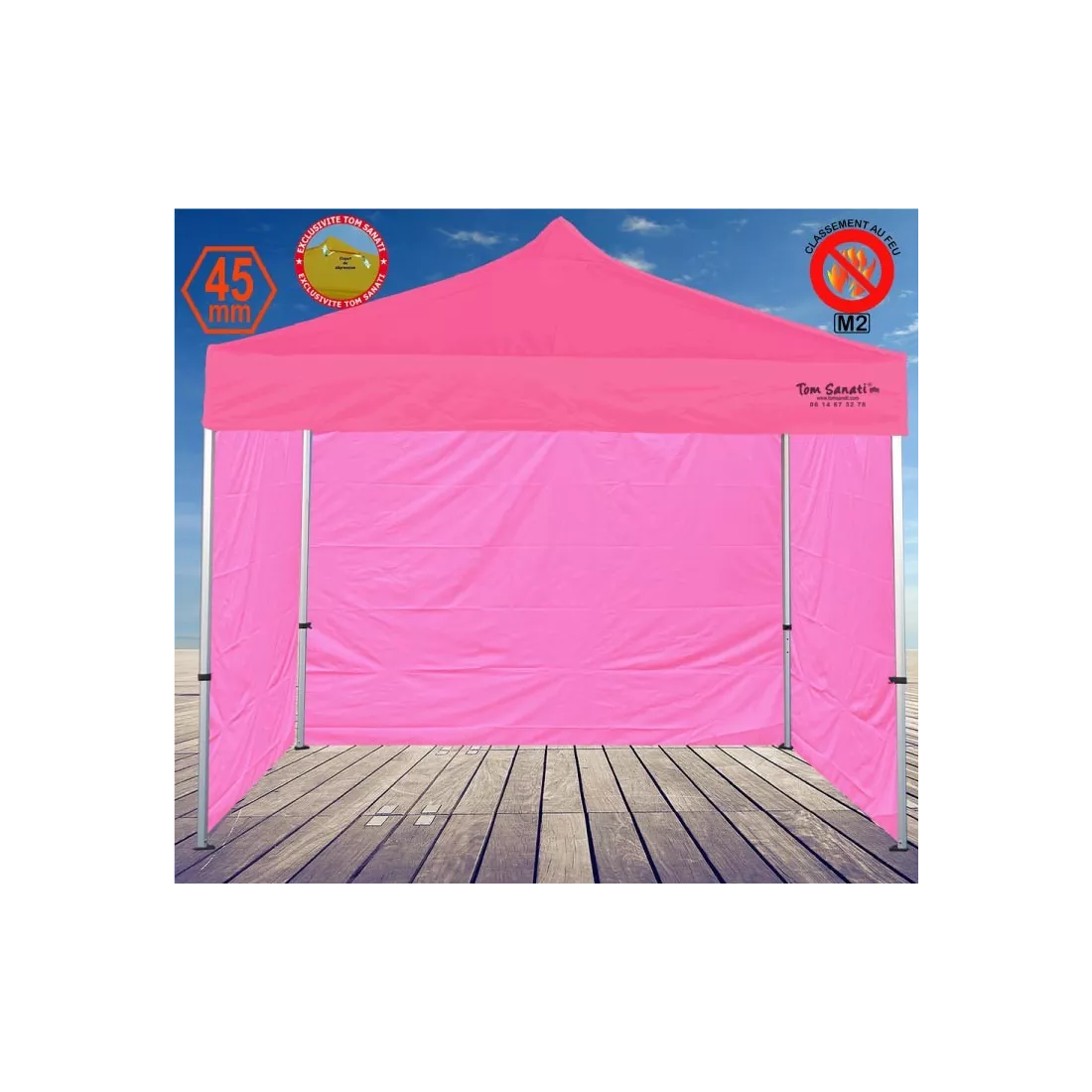 Barnum pliant 2,5x2,5m aluminium – Chapiteau professionnel compact et robuste pour marché & foire