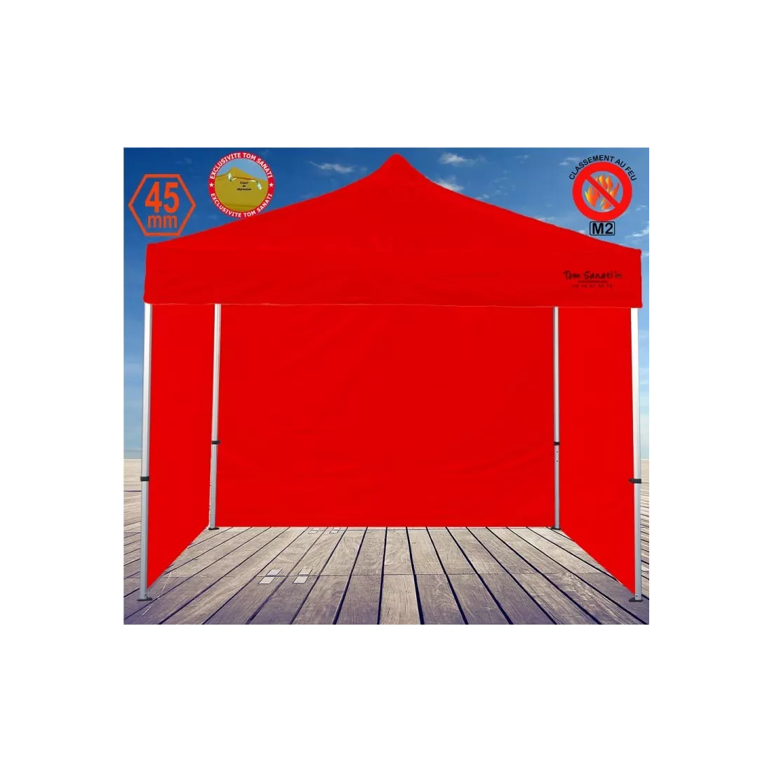 Barnum pliant 2,5x2,5m aluminium – Chapiteau professionnel compact et robuste pour marché & foire