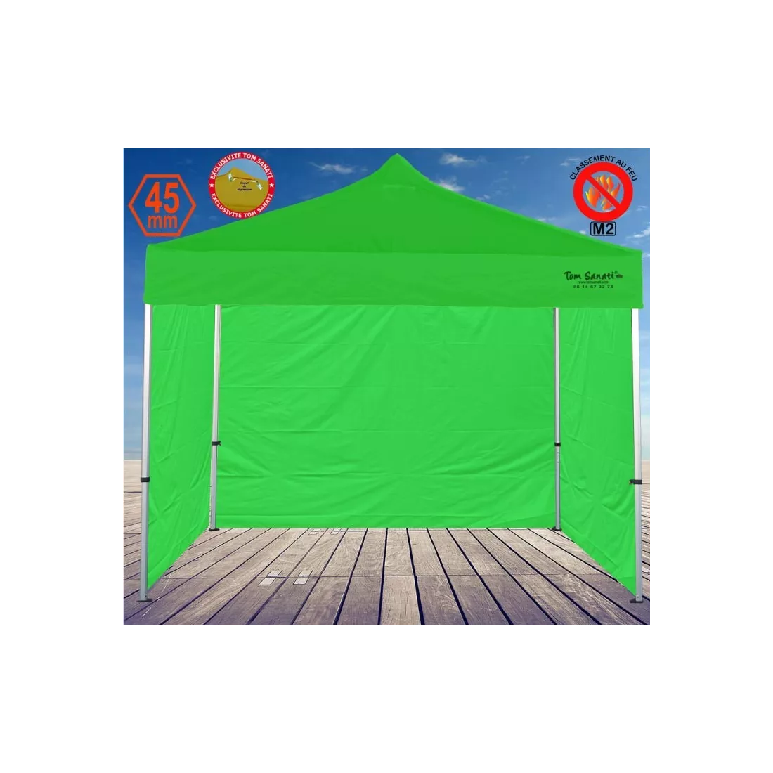 Barnum pliant 2,5x2,5m aluminium – Chapiteau professionnel compact et robuste pour marché & foire