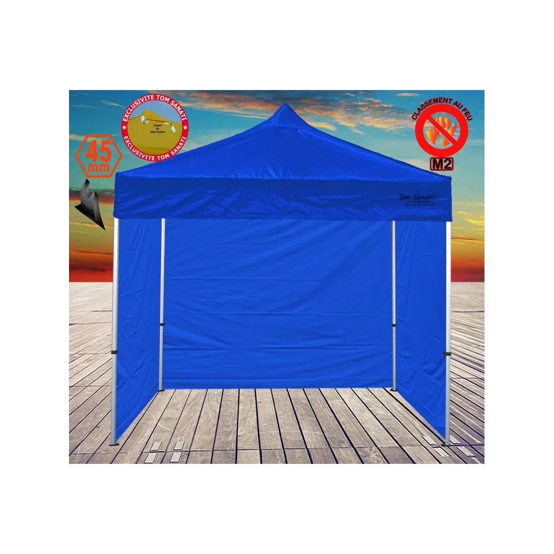 Tente pliante barnum pliant aluminium pro stand publicitaire robuste