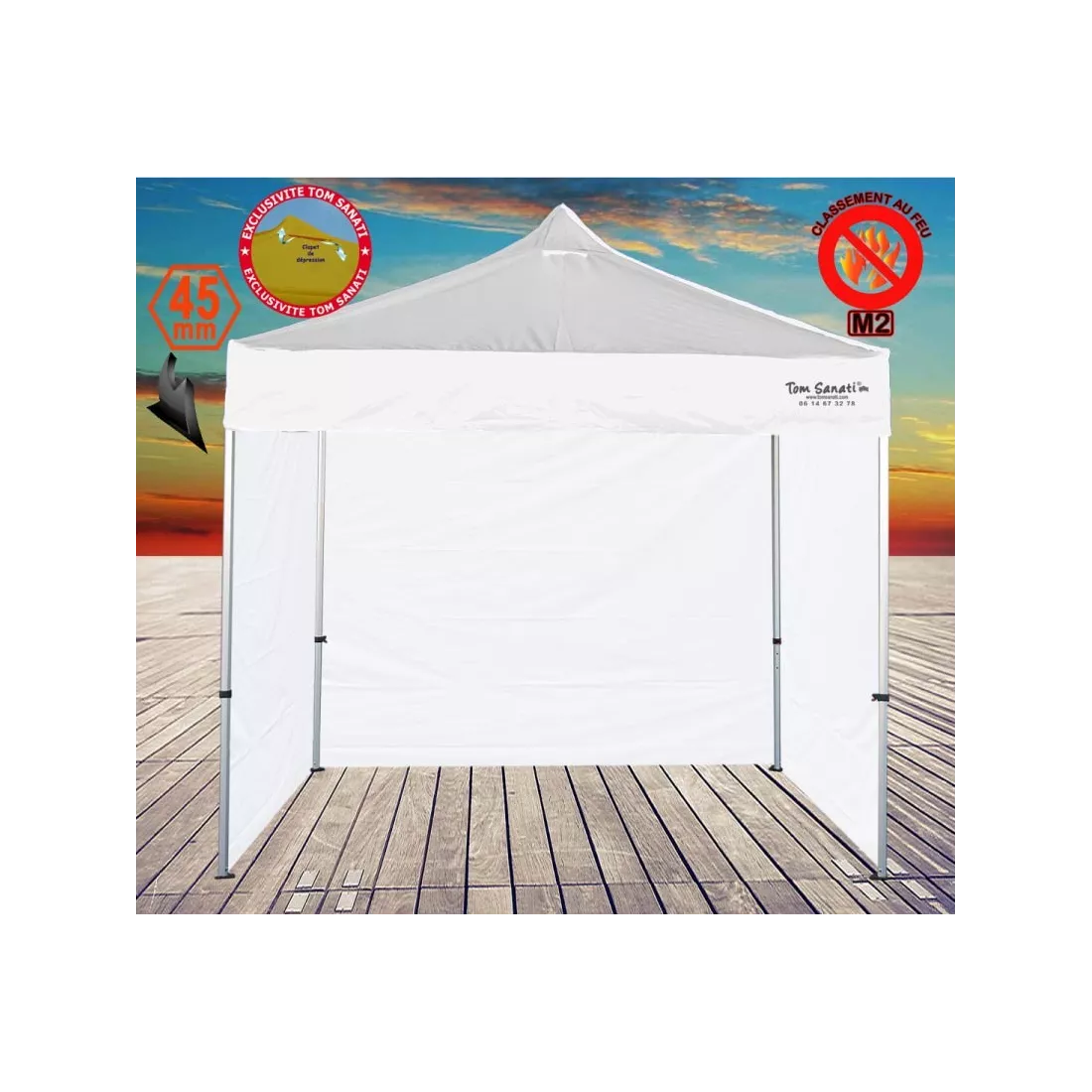 Tente Pliante 2m x 2m Aluminium